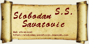 Slobodan Savatović vizit kartica
